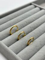 Çelik 3'lü Gold Küpe