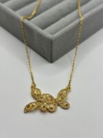 Çelik Gold Kelebek Kolye