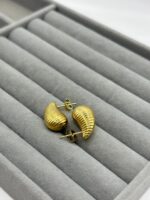 Çelik Mini Gold Damla Küpe