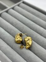 Çelik Gold Damla Küpe