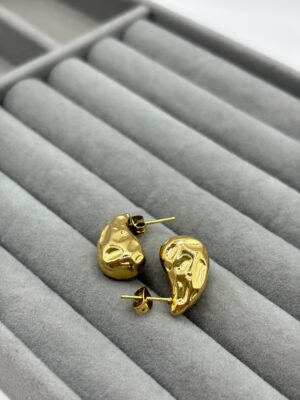 Çelik Gold Damla Küpe
