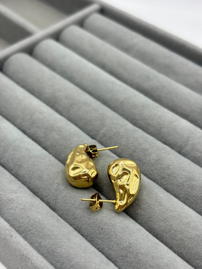 Çelik Gold Damla Küpe