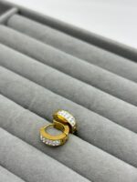 Çelik Gold Taşlı Küpe