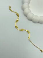 Çelik Kelebek Gold Bileklik