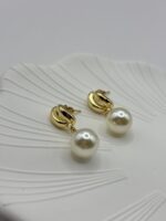 Gold Taşlı Küpe