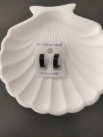 Çelik Siyah Halka Küpe