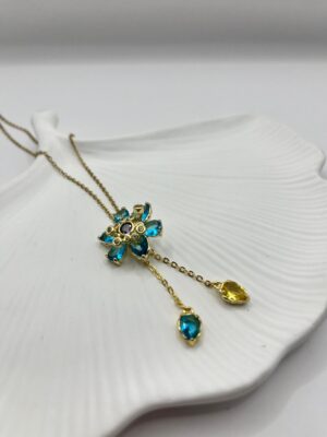 Çelik Premium Çiçek Kolye