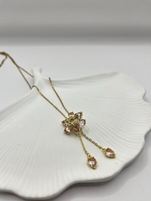 Çelik Premium Çiçek Kolye