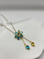 Çelik Premium Çiçek Kolye