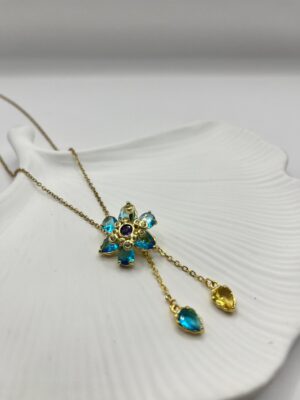 Çelik Premium Çiçek Kolye