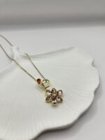 Çelik Premium Çiçek Kolye