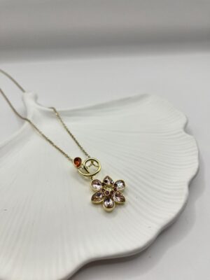 Çelik Premium Çiçek Kolye