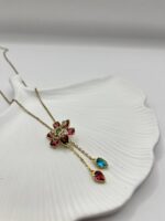 Çelik Premium Çiçek Kolye