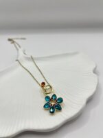 Çelik Premium Çiçek Kolye