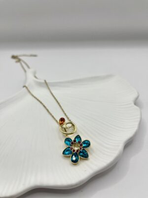 Çelik Premium Çiçek Kolye