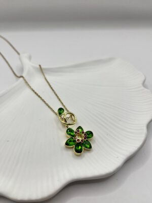 Çelik Premium Çiçek Kolye