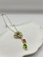 Çelik Premium Çiçek Kolye