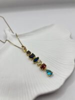 Çelik Taşlı Y Kolye