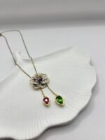 Çelik Premium Çiçek Kolye