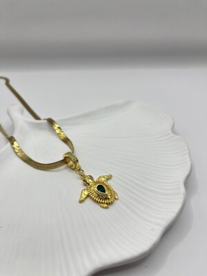 Çelik Kurbağa Kolye