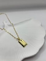 Çelik Külçe Altın Kolye