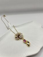 Çelik Premium Çiçek Kolye