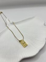 Çelik Külçe Altın Kolye