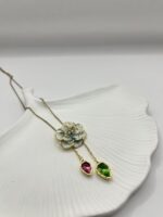 Çelik Premium Çiçek Kolye