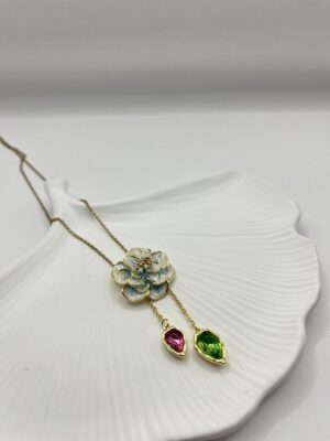 Çelik Premium Çiçek Kolye