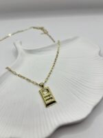 Çelik Külçe Altın Kolye