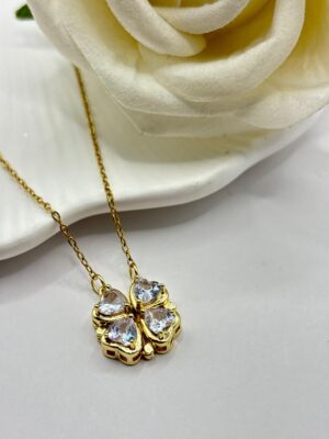 Çelik Açılabilir Yonca Kolye