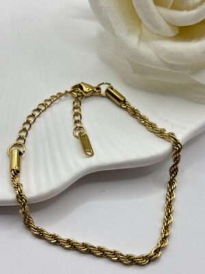 Çelik Gold İnce Burgu Bileklik