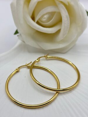 Çelik Gold Halka Küpe