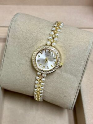 Kadın Taşlı Gold Saat