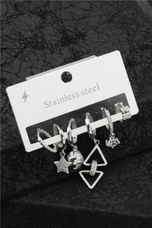 Çelik Altılı Küpe