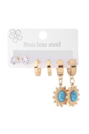 Çelik Altılı Küpe