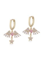 Vip Taşlı Gold Küpe