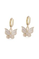 Vip Taşlı Kelebek Küpe