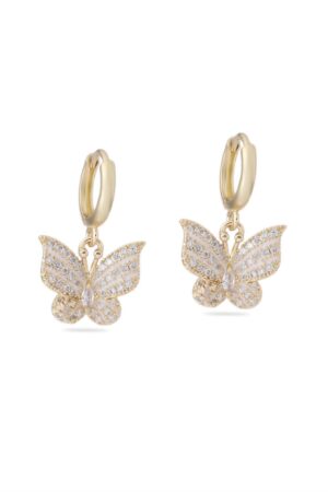 Vip Taşlı Kelebek Küpe