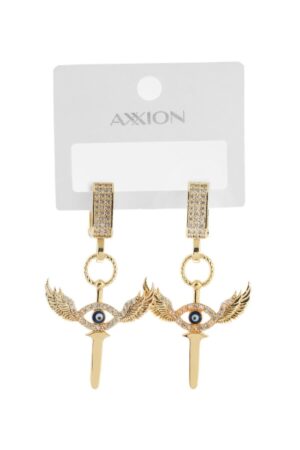 Vip Taşlı Gold Küpe