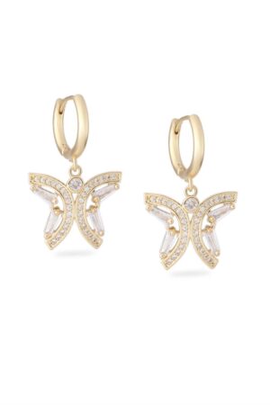 Vip Taşlı Gold Küpe