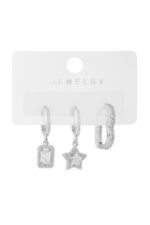 Vip Taşlı Gold Küpe