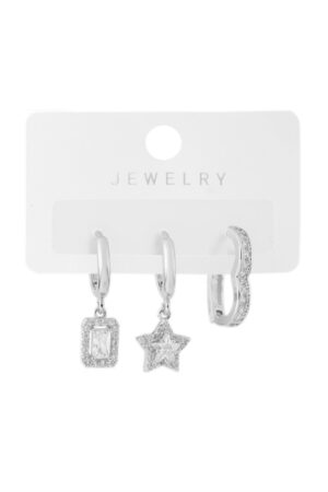 Vip Taşlı Gold Küpe