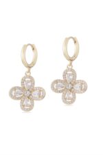 Vip Taşlı Gold Küpe