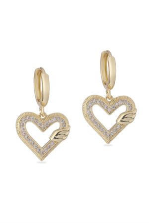 Vip Taşlı Gold Küpe