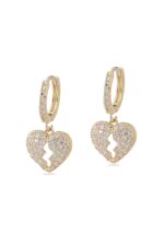 Vip Taşlı Gold Küpe