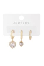 Vip Taşlı Gold Küpe