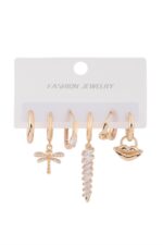 Vip Taşlı Altılı Küpe