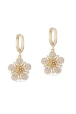 Vip Taşlı Gold Küpe