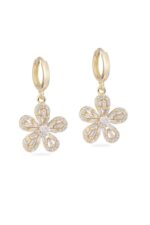 Vip Taşlı Gold Küpe